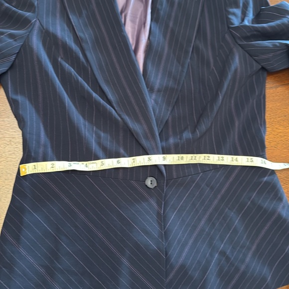 Liz Claiborne Suits New 2 Piece Coat & Pants Size 10 Stripe About Town Business - Picture 10 of 17